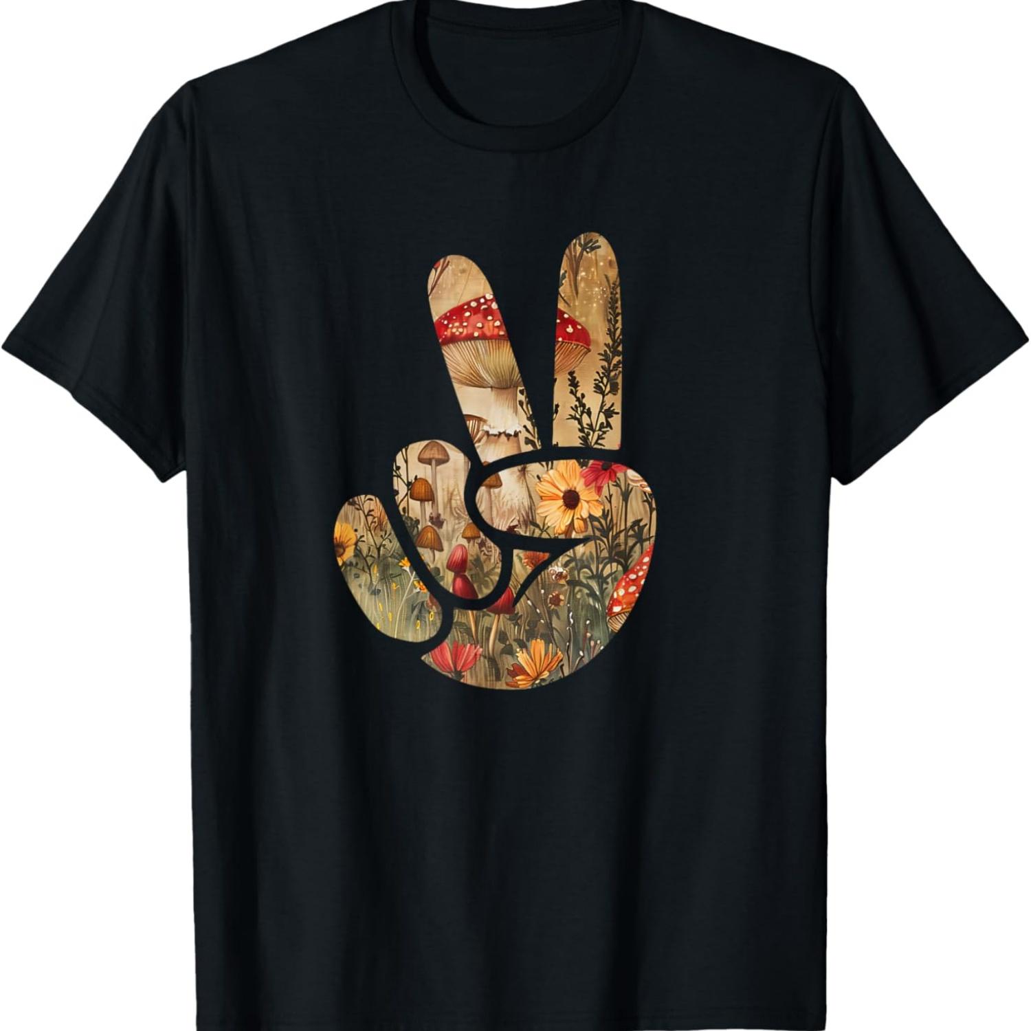 Natural Silhouette Forest Meadow Cottagecore Peace Sign Hand T-Shirt(53) S чёрный
Natural Silhouette Forest Meadow Cottagecore Peace Sign Hand T-Shirt(53) S чёрный