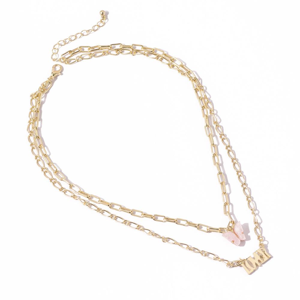 Trendy Butterfly Pink Lover Necklace Features Alluring Double Layer Design For Women
Trendy Butterfly Pink Lover Necklace Features Alluring Double Layer Design For Women