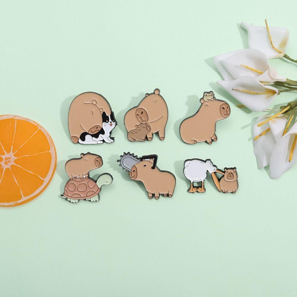 Turtle Capybara Brooch Cute Animals Pins Exquisite Cartoon Enamel Pins Boy Style F
Turtle Capybara Brooch Cute Animals Pins Exquisite Cartoon Enamel Pins Boy Style F