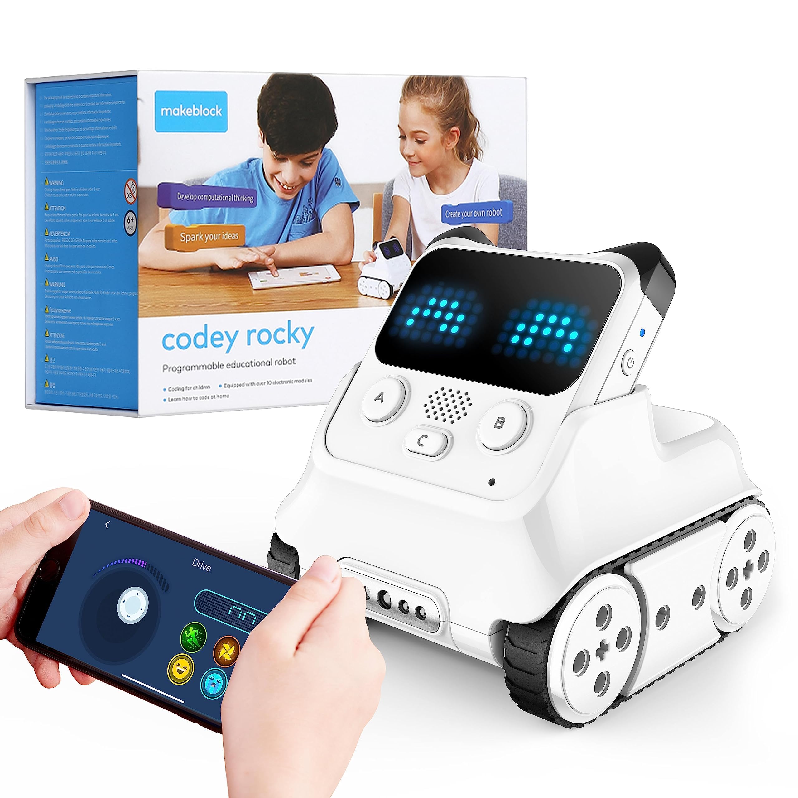 Makeblock Robot Toy Codey Rocky Electric Interactive Emo Robot Electronic Module Scratch Python Coding Programming Toy Elementary School STEM
Makeblock Robot Toy Codey Rocky Electric Interactive Emo Robot Electronic Module Scratch Python Coding Programming Toy Elementary School STEM
