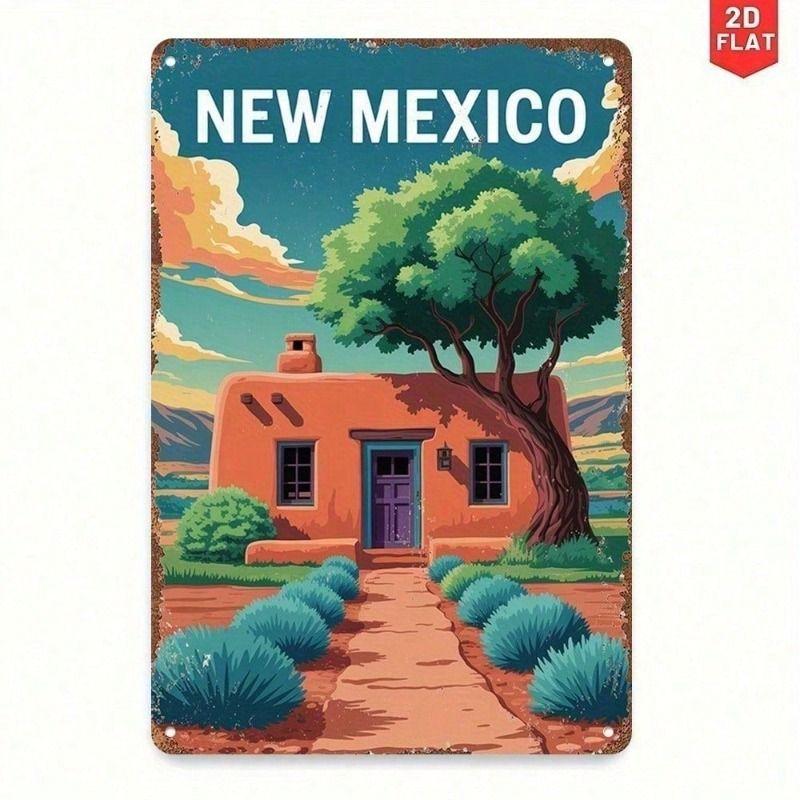 Metal Poster New Mexico Desert Retro Wall Art for Patio
Metal Poster New Mexico Desert Retro Wall Art for Patio