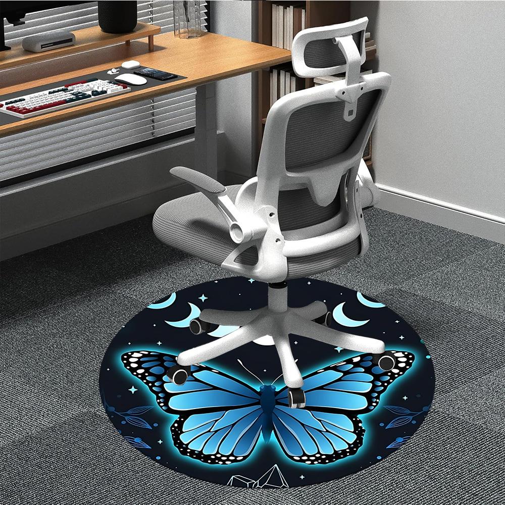 1pc Butterfly Moon Office Round Area Rug, Under Office Chairs Bedroom Living Room Home Decor, Room Deco 80cm
1pc Butterfly Moon Office Round Area Rug, Under Office Chairs Bedroom Living Room Home Decor, Room Deco 80cm