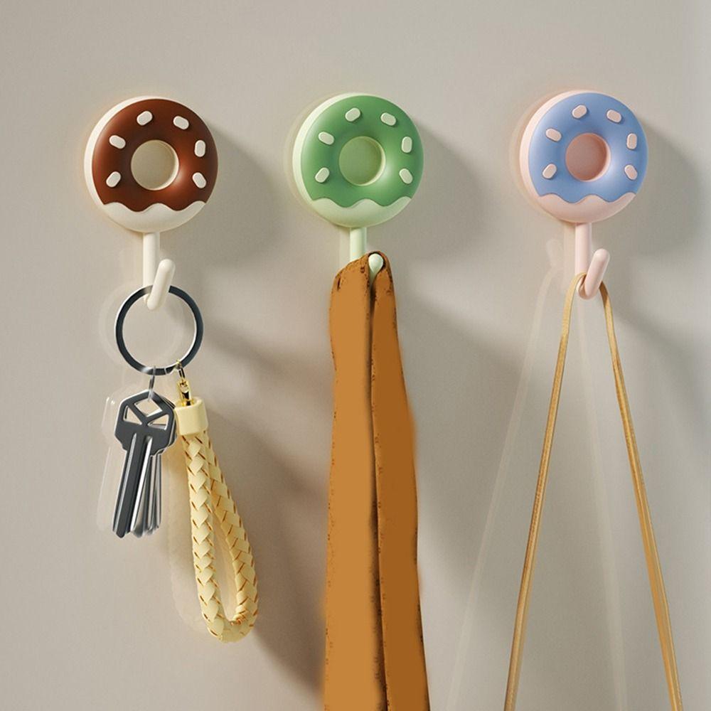 6Pcs Plastic Donut Shape Hooks Self-adhesive Key Holder Creative Clothes Hanger for Home Style C
6Pcs Plastic Donut Shape Hooks Self-adhesive Key Holder Creative Clothes Hanger for Home Style C