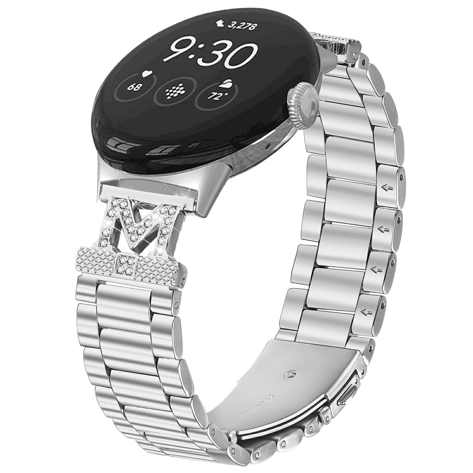 For Google Pixel Watch 2/Pixel Watch Strap Rhinestones Decor 3-Bead Silver Stainless Steel Watch Band As shown A
For Google Pixel Watch 2/Pixel Watch Strap Rhinestones Decor 3-Bead Silver Stainless Steel Watch Band As shown A