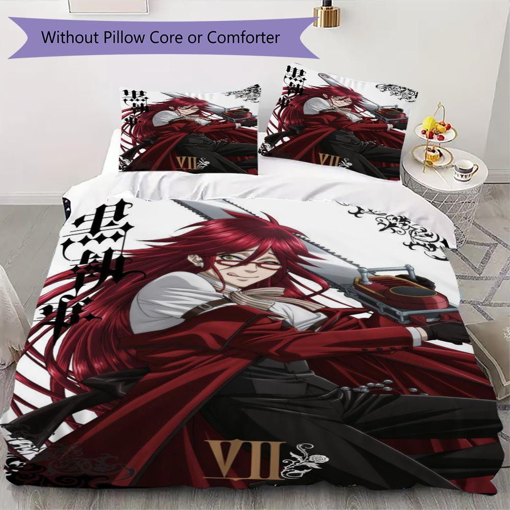 Black Butler Pattern Bedding uilt Set uilt Cover Pillowcase Home Decoration Birthday Gift (1 * duvet cover + 16 * pillowcase without core) 135x200cm
Black Butler Pattern Bedding uilt Set uilt Cover Pillowcase Home Decoration Birthday Gift (1 * duvet cover + 16 * pillowcase without core) 135x200cm