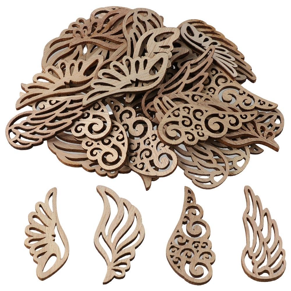 80pcs Angel Wings Wooden Patches, Unfinished Wooden Cutout Charms, Blank Wood Slices, DIY Craft Accessories, for Party Home Christmas Decoration
80pcs Angel Wings Wooden Patches, Unfinished Wooden Cutout Charms, Blank Wood Slices, DIY Craft Accessories, for Party Home Christmas Decoration