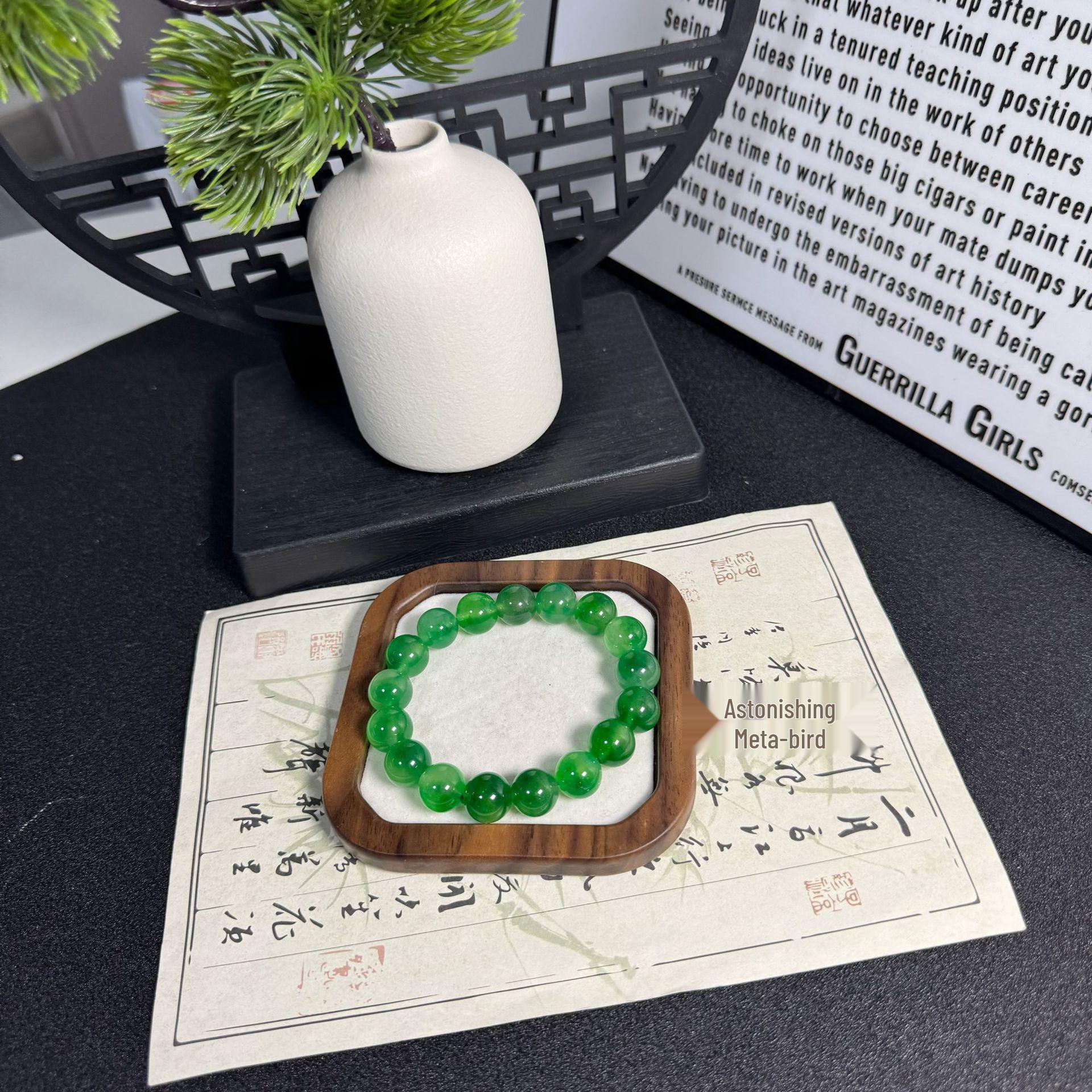 Natural African Jade Handcrafted Bead String Natural смарагдовий/зелений
Natural African Jade Handcrafted Bead String Natural смарагдовий/зелений