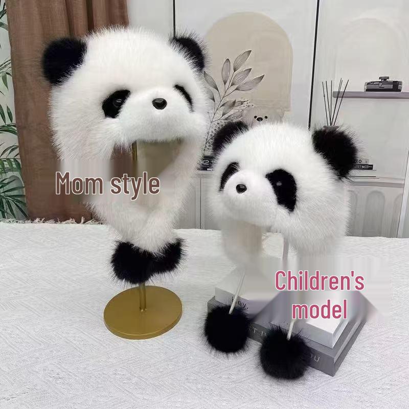 Autumn/Winter Faux Fox Fur Panda Hat for Parent-Child, Thick Warm Cartoon Hat with Large Ear Protection.
Autumn/Winter Faux Fox Fur Panda Hat for Parent-Child, Thick Warm Cartoon Hat with Large Ear Protection.