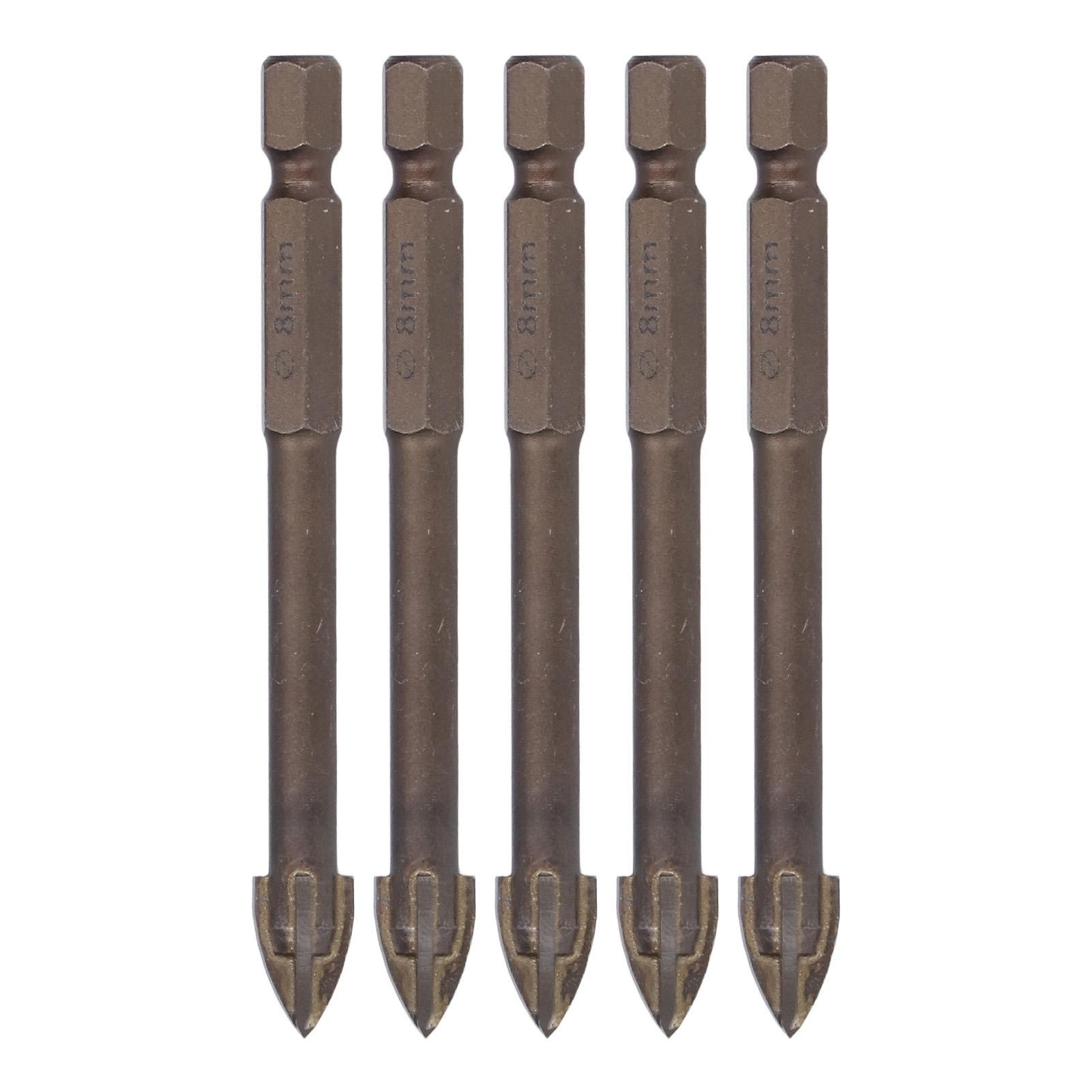 5Pcs Cross Drill Bit 14in Hex Shank Tile Glass Ceramic Concrete Hole Opener Hard Alloy Tool8mm
5Pcs Cross Drill Bit 14in Hex Shank Tile Glass Ceramic Concrete Hole Opener Hard Alloy Tool8mm