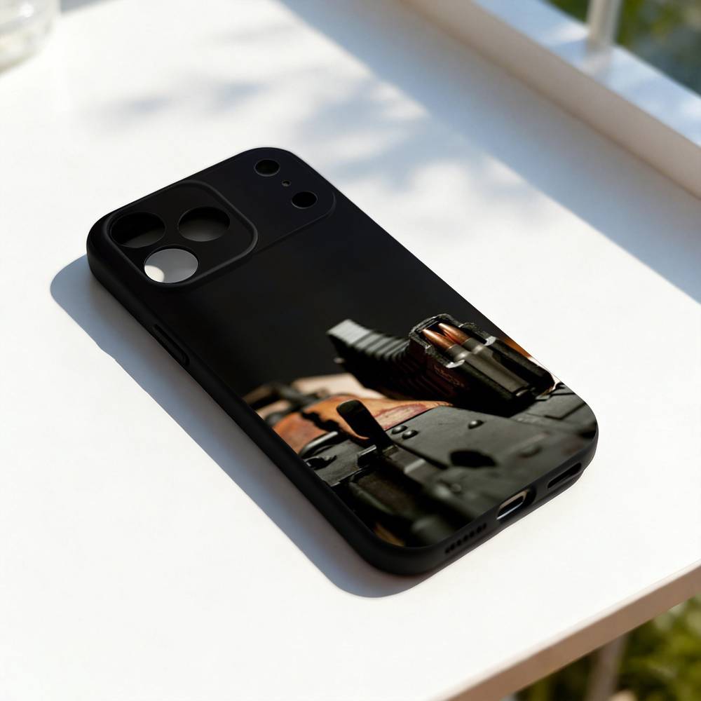 Gun AK47 Rifle M4A1 Cool Phone Case For iPhone 11,12,13,14,15,16,17,Pro,Max,Plus,E,SE4,Air,Mini Black Soft Cover iPhone16
Gun AK47 Rifle M4A1 Cool Phone Case For iPhone 11,12,13,14,15,16,17,Pro,Max,Plus,E,SE4,Air,Mini Black Soft Cover iPhone16