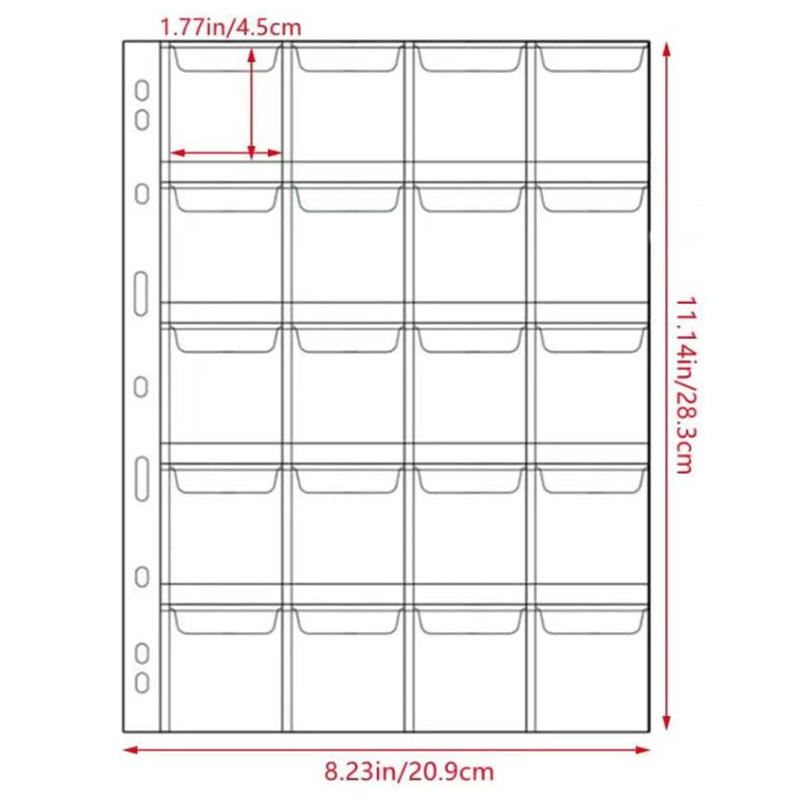 Transparent 10pcs 20 42 Grids Coin Album Pages PVC Pocket Acid Free Coin Holder Stamp Collection Organizer Sheet
Transparent 10pcs 20 42 Grids Coin Album Pages PVC Pocket Acid Free Coin Holder Stamp Collection Organizer Sheet