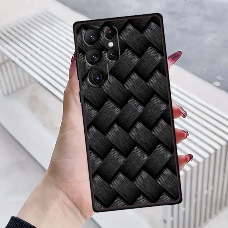 Black carved woven texture Phone Case For Samsung Galaxy S26 S25 S24 S23 S22 S21 S20 Ultra Plus FE 5G Black Soft TPU Galaxy S26 Pro
Black carved woven texture Phone Case For Samsung Galaxy S26 S25 S24 S23 S22 S21 S20 Ultra Plus FE 5G Black Soft TPU Galaxy S26 Pro