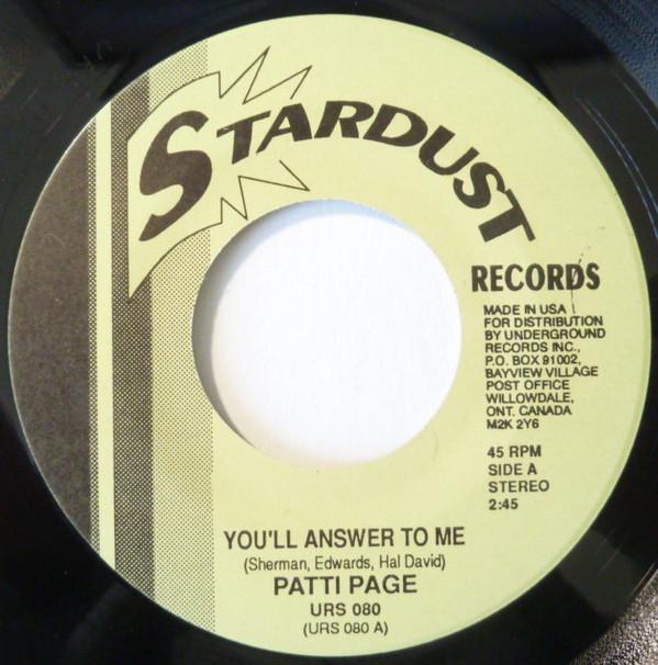 7-дюймовая пластинка ПАТТИ ПЕЙДЖ - Ты ответишь мне URS080 Stardust Record США Поп Б/У
7-дюймовая пластинка ПАТТИ ПЕЙДЖ - Ты ответишь мне URS080 Stardust Record США Поп Б/У