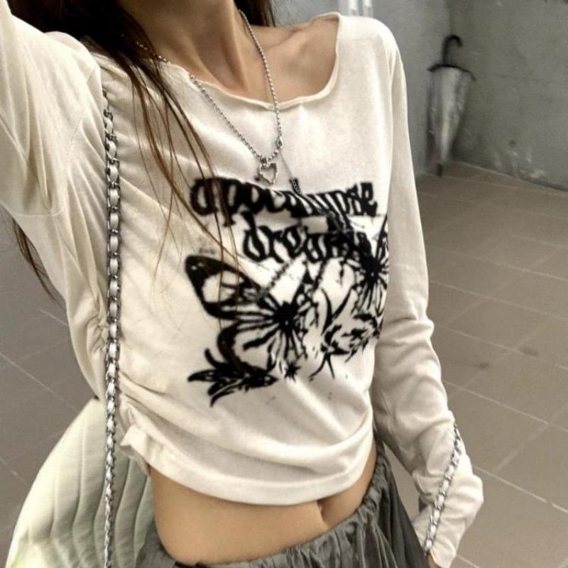 2KWEIRD Сексуальные плиссированные гранж футболки женские облегающие Y2k эстетика принт с буквами длинный рукав укороченный топ женская мода все сочетается футболка M абрикосовый
2KWEIRD Сексуальные плиссированные гранж футболки женские облегающие Y2k эстетика принт с буквами длинный рукав укороченный топ женская мода все сочетается футболка M абрикосовый