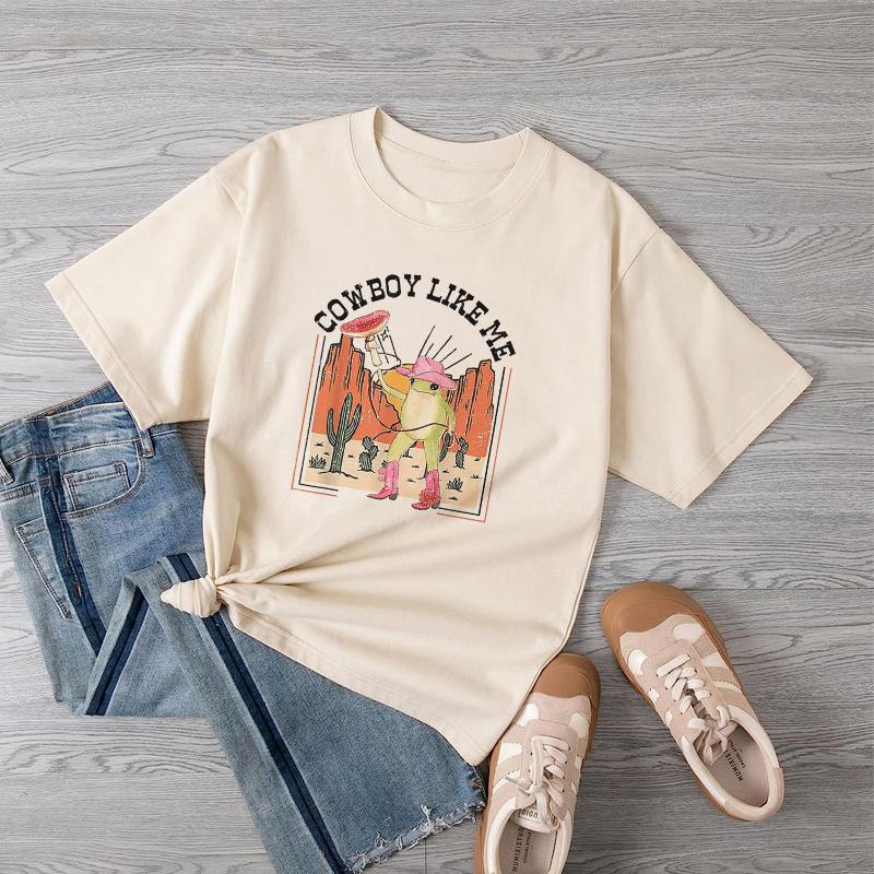 Cowboy Like Me Retro Western TShirts Frog Printed Funny Meme T Shirts Trendy Country Music Tee Shirt Women Hippie Vintage Tops 4XL
Cowboy Like Me Retro Western TShirts Frog Printed Funny Meme T Shirts Trendy Country Music Tee Shirt Women Hippie Vintage Tops 4XL
