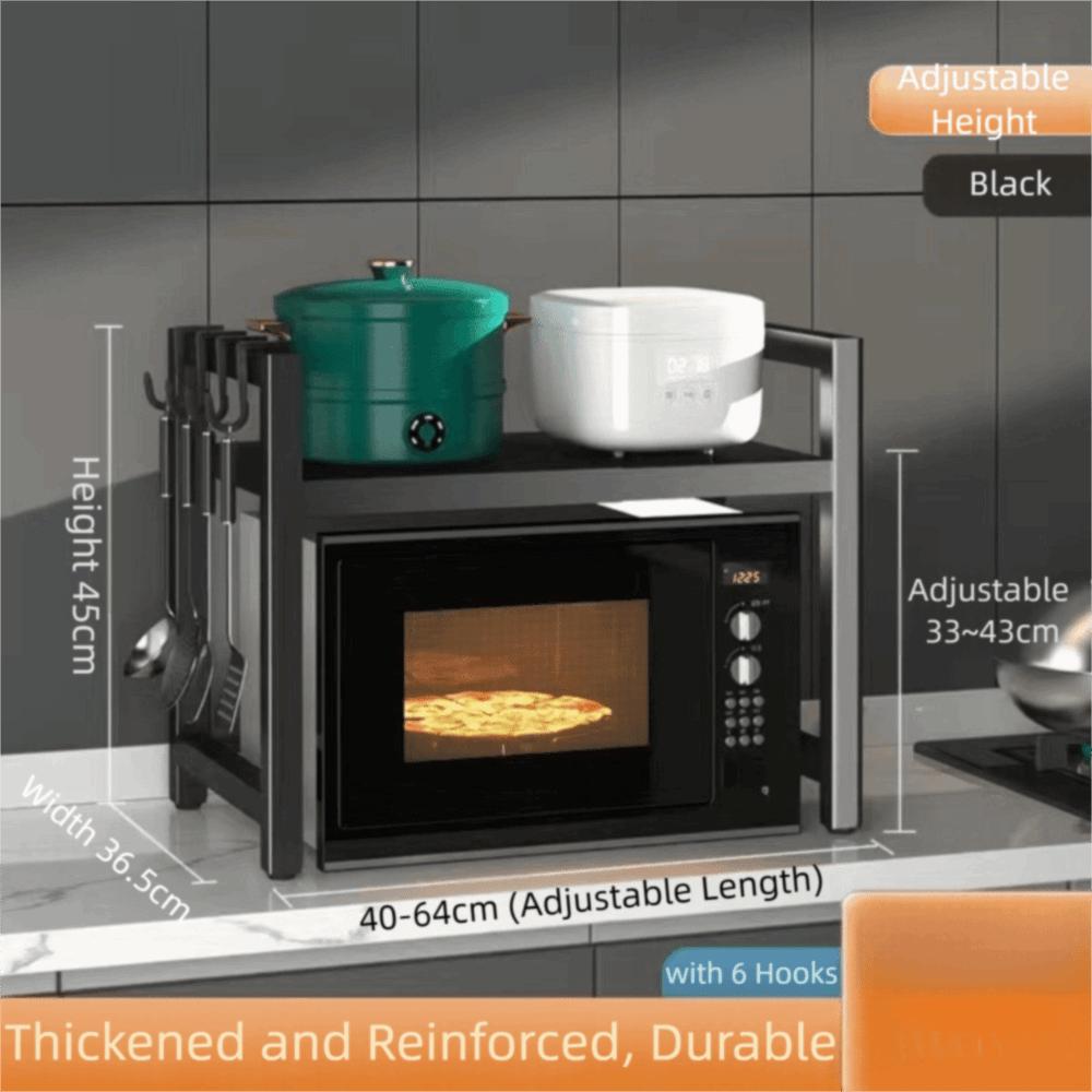 Економія місця Розсувна стійка для мікрохвильової печі Кухонна стійка для зберігання на стільниці Рисоварка чорний
Економія місця Розсувна стійка для мікрохвильової печі Кухонна стійка для зберігання на стільниці Рисоварка чорний