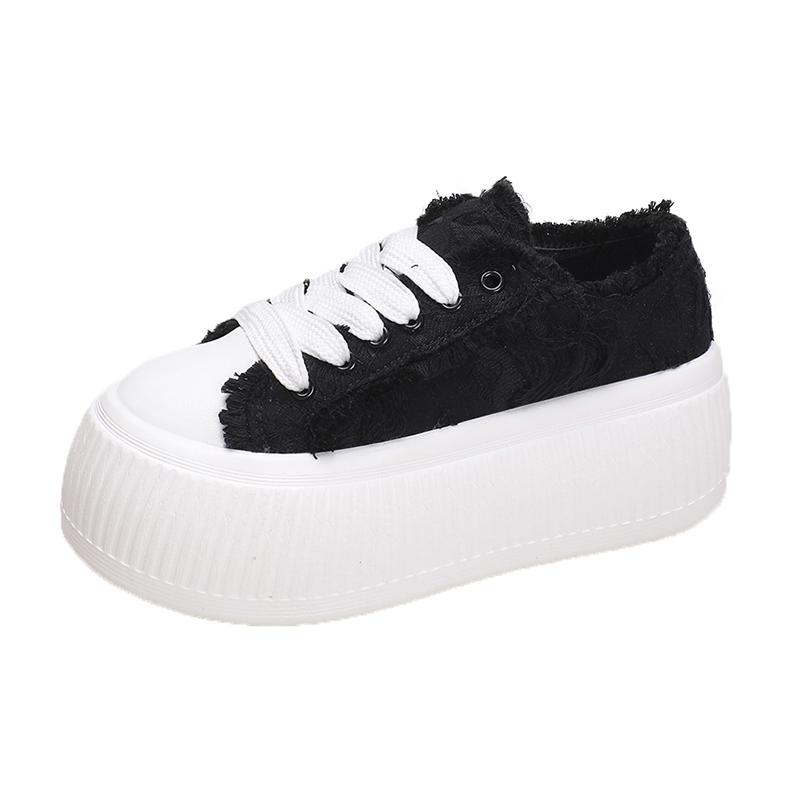 Модные женские кроссовки на толстой подошве 6 см, парусиновые туфли на шнуровке, повседневные женские туфли на платформе для тенниса, вулканизированные туфли Zapatos 35 чёрный
Модные женские кроссовки на толстой подошве 6 см, парусиновые туфли на шнуровке, повседневные женские туфли на платформе для тенниса, вулканизированные туфли Zapatos 35 чёрный