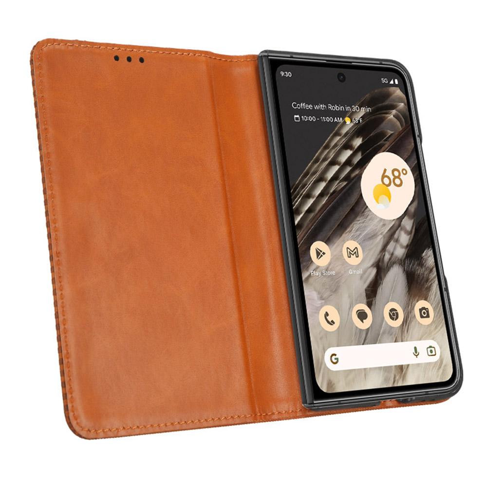 For Google Pixel Fold PU Leather Stand Case Shockproof PC Inner Shell Retro Phone Cover Brown
For Google Pixel Fold PU Leather Stand Case Shockproof PC Inner Shell Retro Phone Cover Brown