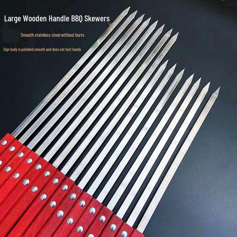 SMVP Flat BBQ Skewers with Wooden Handle
SMVP Flat BBQ Skewers with Wooden Handle