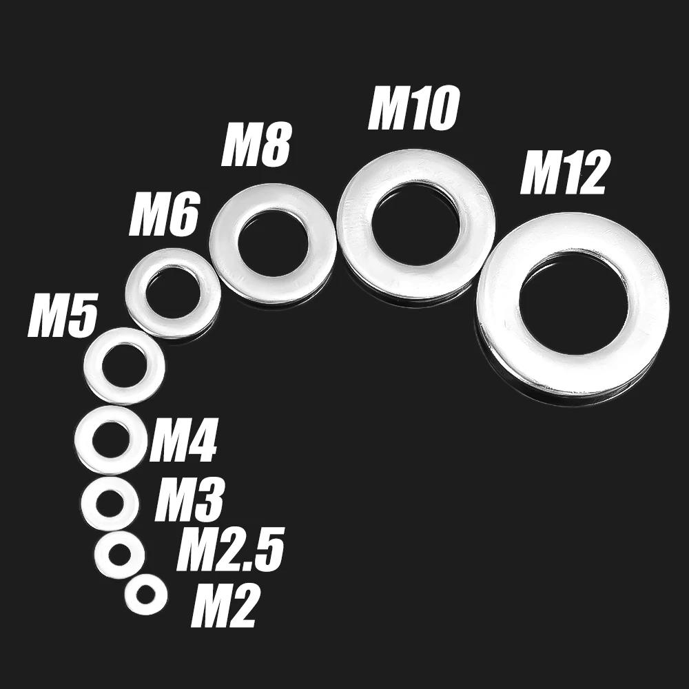 580/180pcs Stainless Steel Washer M2-M12 Metal Screw Flat Washers Rings Meson Plain Gaskets Repair Assortment Kits Fasteners
580/180pcs Stainless Steel Washer M2-M12 Metal Screw Flat Washers Rings Meson Plain Gaskets Repair Assortment Kits Fasteners