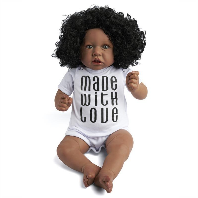 22-дюймові афроамериканці з темно-чорної шкіри Reborn Dolls Saskia Cloth Body Full Vinyl Body Optional Newborn Babys Doll Rooted Curly Hair Rebirth Doll cloth body
22-дюймові афроамериканці з темно-чорної шкіри Reborn Dolls Saskia Cloth Body Full Vinyl Body Optional Newborn Babys Doll Rooted Curly Hair Rebirth Doll cloth body
