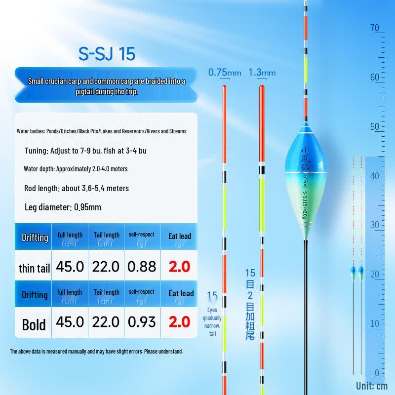 Xiaofengxian Crystal Hard Tail Fishing Float Small Thickened Tail
Xiaofengxian Crystal Hard Tail Fishing Float Small Thickened Tail