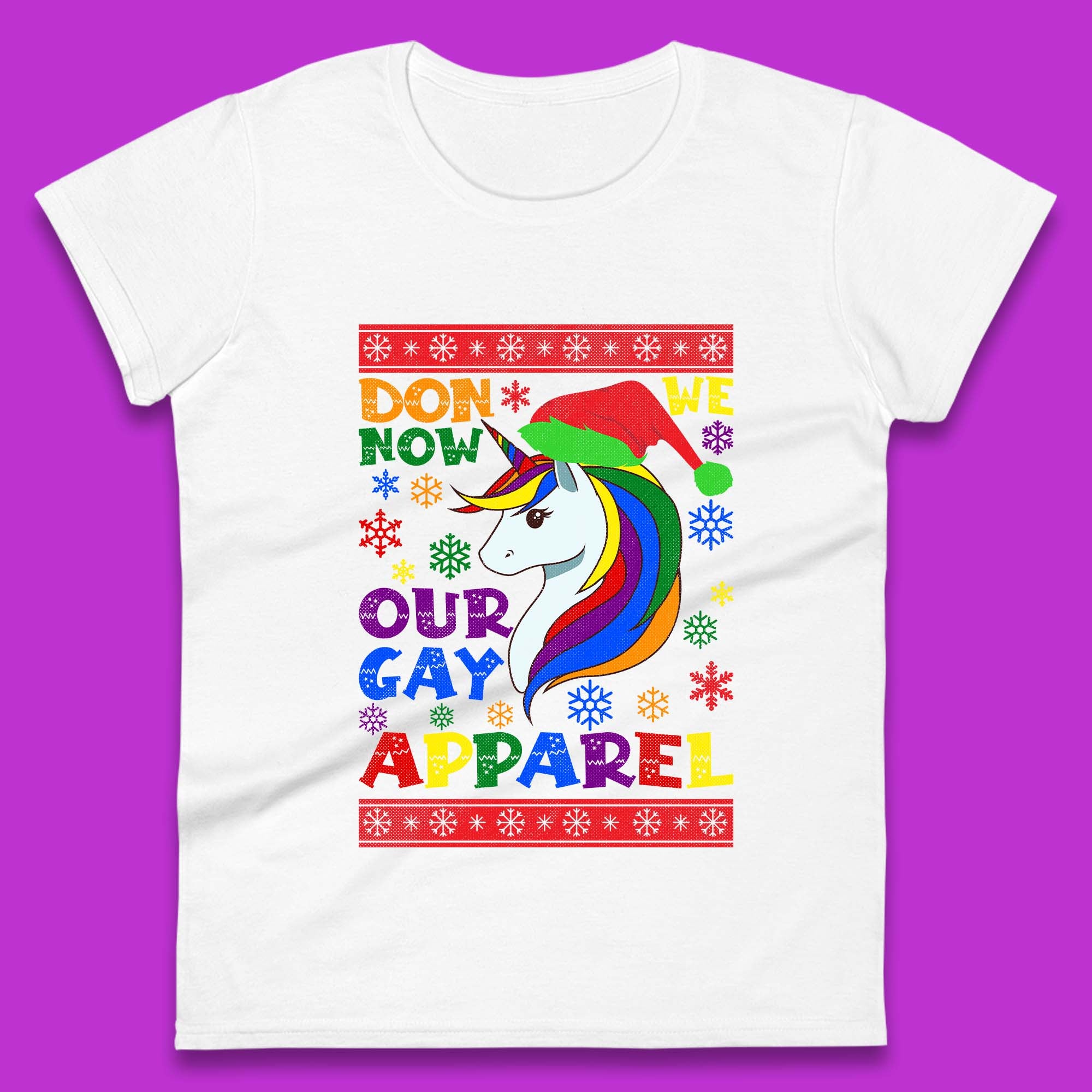 LGBT Rainbow Unicorn Christmas Womens T-Shirt Mens Tops Tees Unisex 3XL
LGBT Rainbow Unicorn Christmas Womens T-Shirt Mens Tops Tees Unisex 3XL