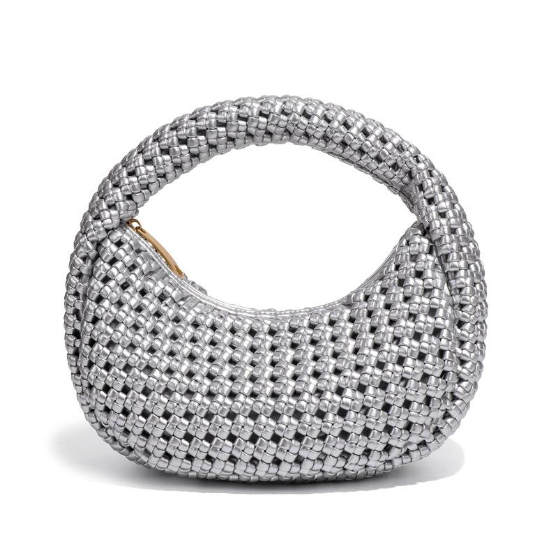 2025 весна новый тренд универсальная сумка-пельмень с узлом-вертушкой модная плетеная вручную сумка маленькая ручная женская сумка