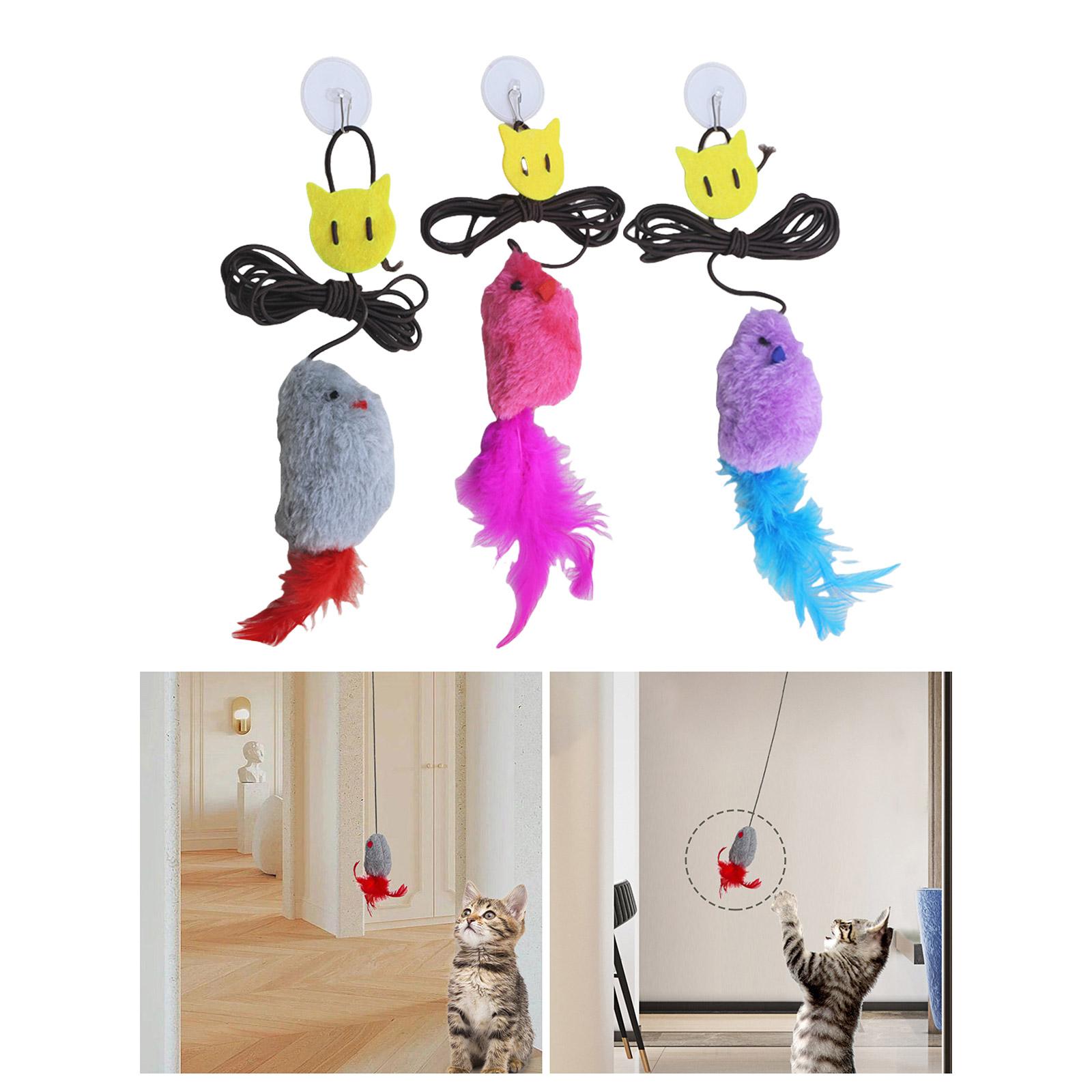 Interactive Cat Toy Mouse with Feather Tail Elastic Door Frame Hanging Teaser Toy for Cats Entertainment Playset 2PCS
Interactive Cat Toy Mouse with Feather Tail Elastic Door Frame Hanging Teaser Toy for Cats Entertainment Playset 2PCS
