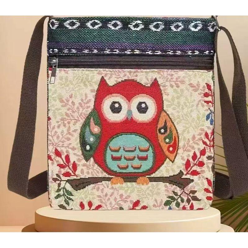 Women Shoulder Small Shoulder Bag Canvas Bag Yunnan Ethnic Bag Style Embroidered Cute Fashion Women Mobile Phone Bag Shoulder Owl
Women Shoulder Small Shoulder Bag Canvas Bag Yunnan Ethnic Bag Style Embroidered Cute Fashion Women Mobile Phone Bag Shoulder Owl