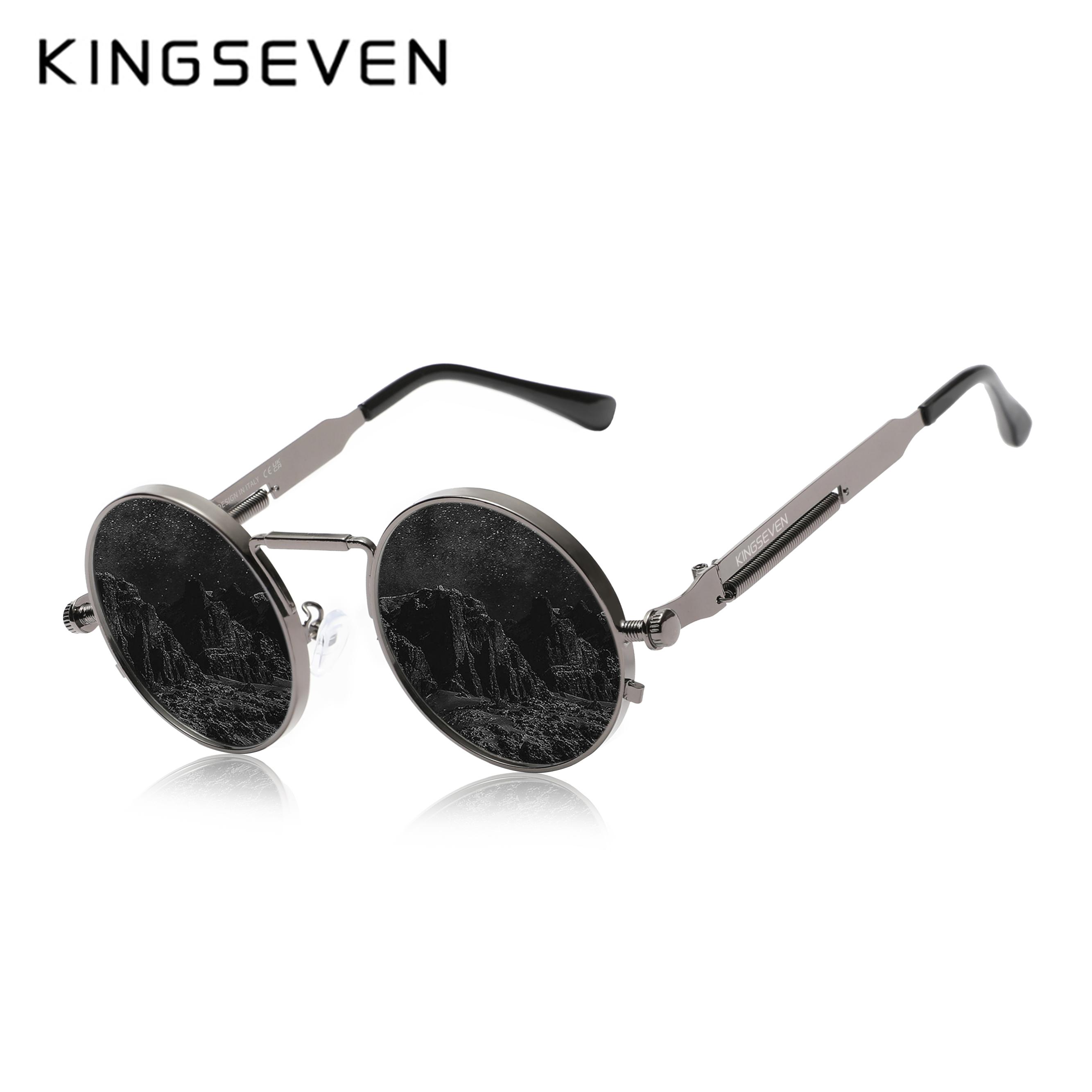 KINGSEVEN Brand New Retro Sunglasses Gothic Steampunk Polarized Men Women Eyewear Designer Vintage Round Frame Outdoor Glasses Original Kingseven
KINGSEVEN Brand New Retro Sunglasses Gothic Steampunk Polarized Men Women Eyewear Designer Vintage Round Frame Outdoor Glasses Original Kingseven