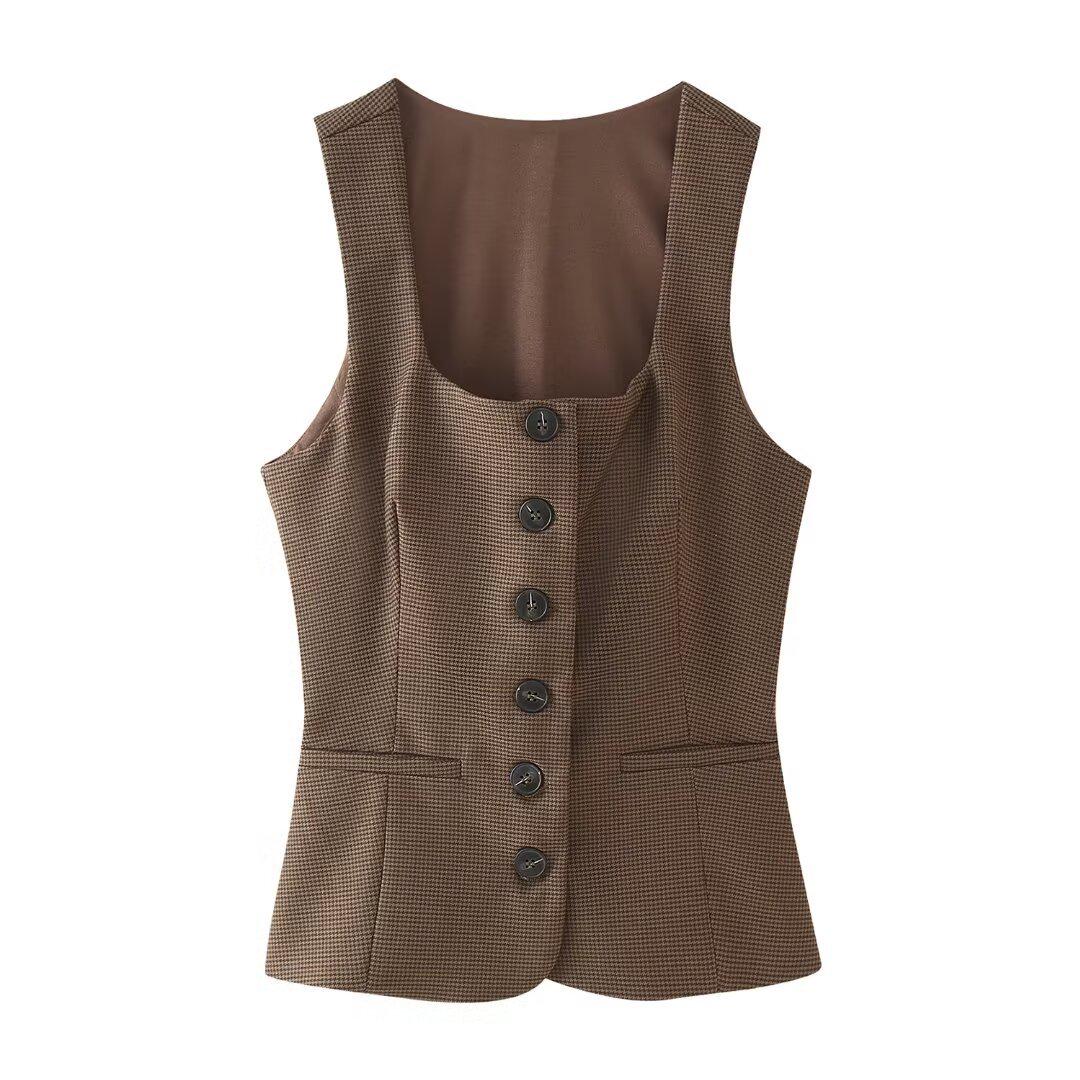 Autumn 2024 Women s European & American Style Plaid Square Neck Top M коричневый
Autumn 2024 Women s European & American Style Plaid Square Neck Top M коричневый