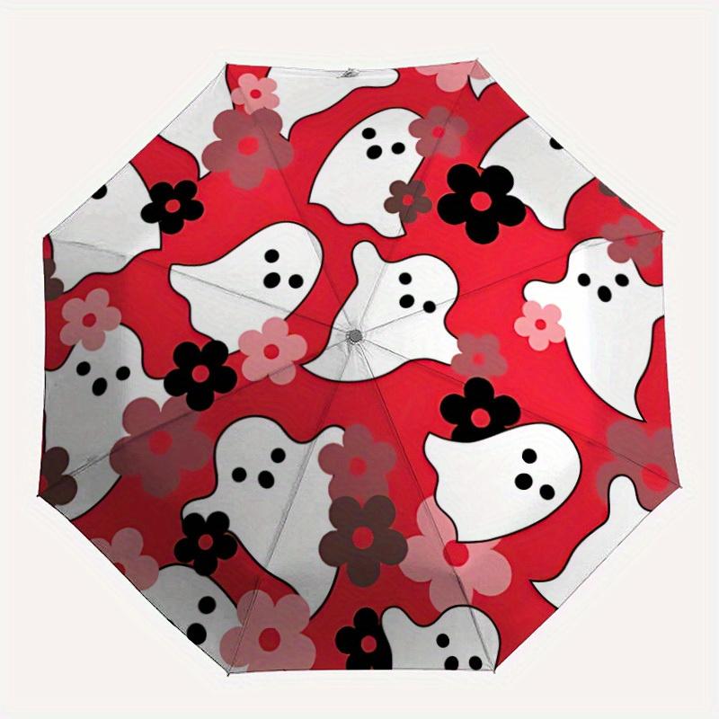 1pc Ghost Floral Automatic Open/close Folding Compact Umbrella, 8-Rib Sturdy Canopy, Lightweight Portable, Everyday Use, Gift, Outdoor Umbrella, Trave
1pc Ghost Floral Automatic Open/close Folding Compact Umbrella, 8-Rib Sturdy Canopy, Lightweight Portable, Everyday Use, Gift, Outdoor Umbrella, Trave