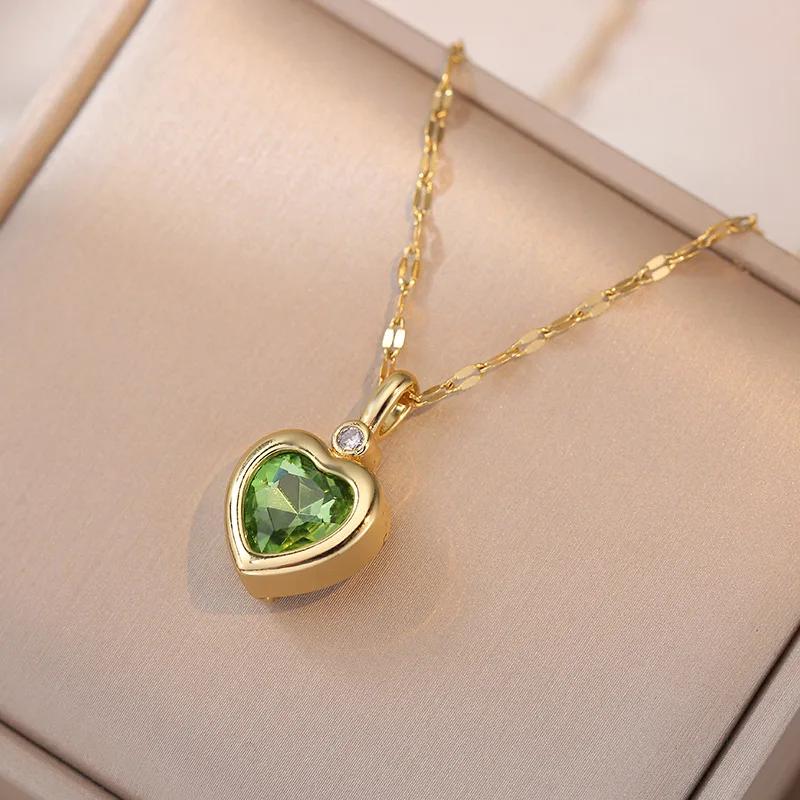 Colorful Zircon Love Heart Pendant Necklaces for Women Girls Stainless Steel Chain Trendy Romantic Jewelry Accessories Gifts
Colorful Zircon Love Heart Pendant Necklaces for Women Girls Stainless Steel Chain Trendy Romantic Jewelry Accessories Gifts