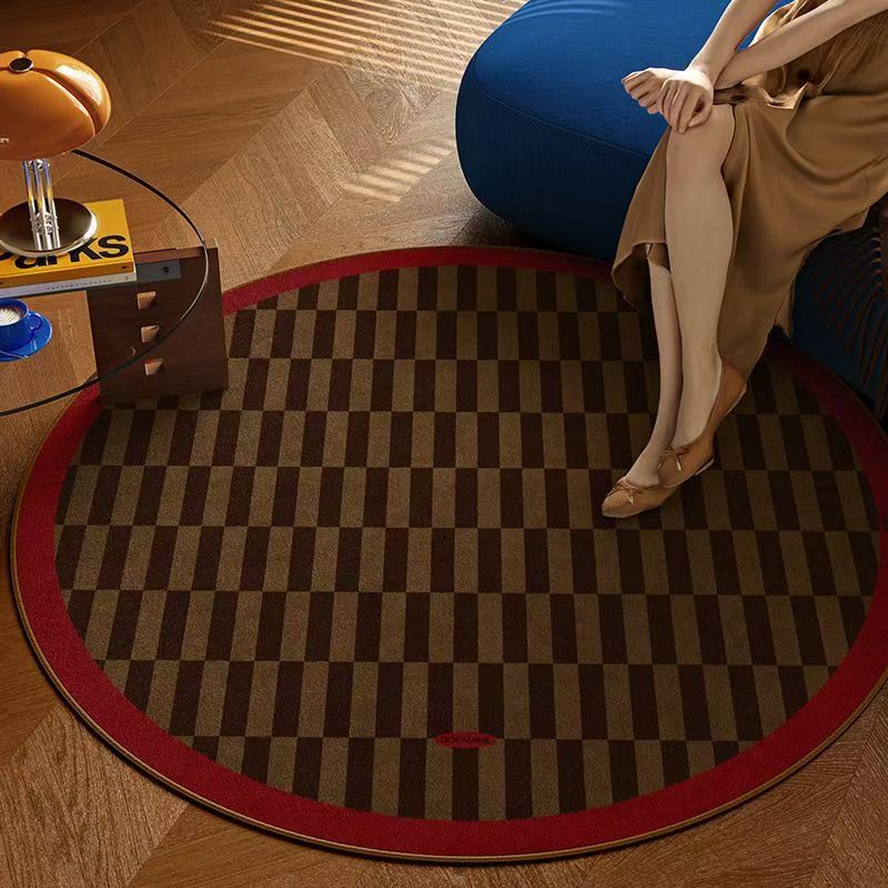 Round Geometric Carpet Mat Rug Striped Checkerboard Pattern Blue Green Brown Color Soft Floor Mat Living Room Home Decoration 60cmx60cm
Round Geometric Carpet Mat Rug Striped Checkerboard Pattern Blue Green Brown Color Soft Floor Mat Living Room Home Decoration 60cmx60cm