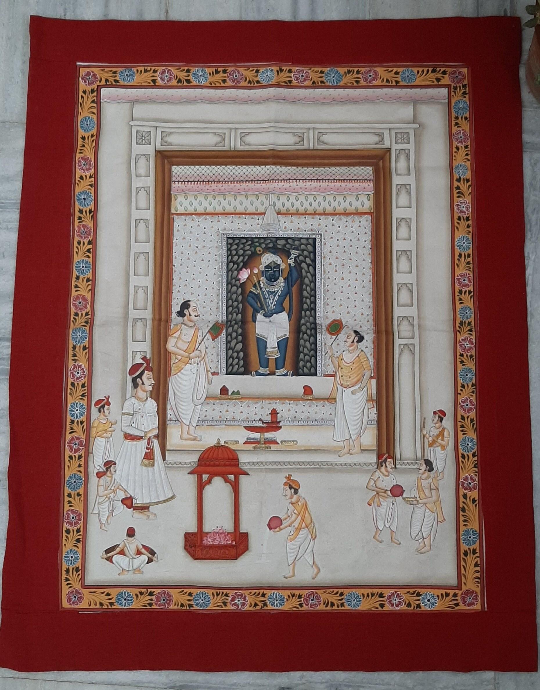 Lord Shrinathji Painting with Real Gold Work, Hindu Folk Art 16” X 8” X 24” (l x w x h) разноцветный
Lord Shrinathji Painting with Real Gold Work, Hindu Folk Art 16” X 8” X 24” (l x w x h) разноцветный