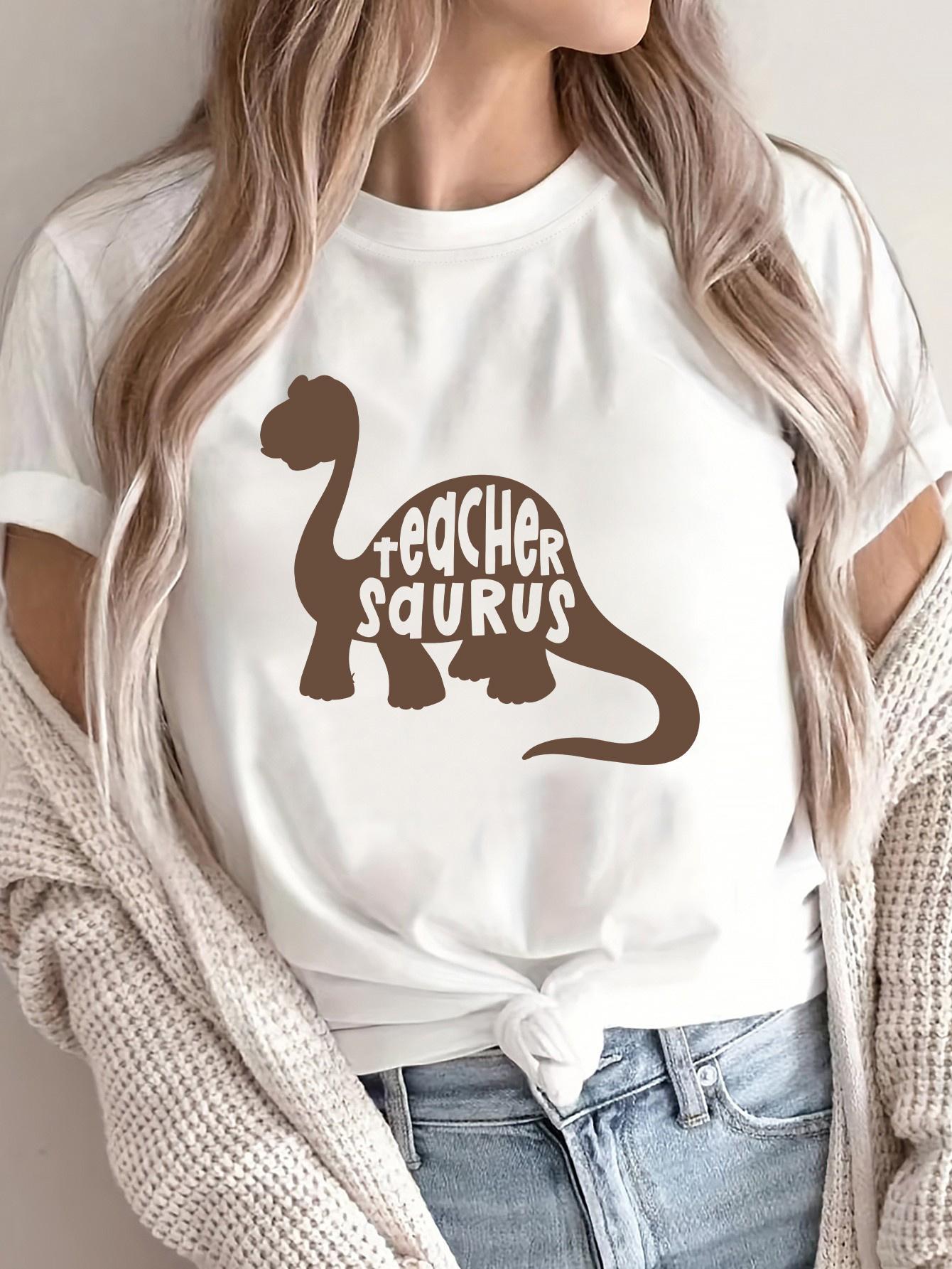 The Suffix of Teacher Dinosaur Letter Color Pattern Printed Short Sleeved T-shirt Design, Niche Summer Round Neck Casual Logo S белый
The Suffix of Teacher Dinosaur Letter Color Pattern Printed Short Sleeved T-shirt Design, Niche Summer Round Neck Casual Logo S белый