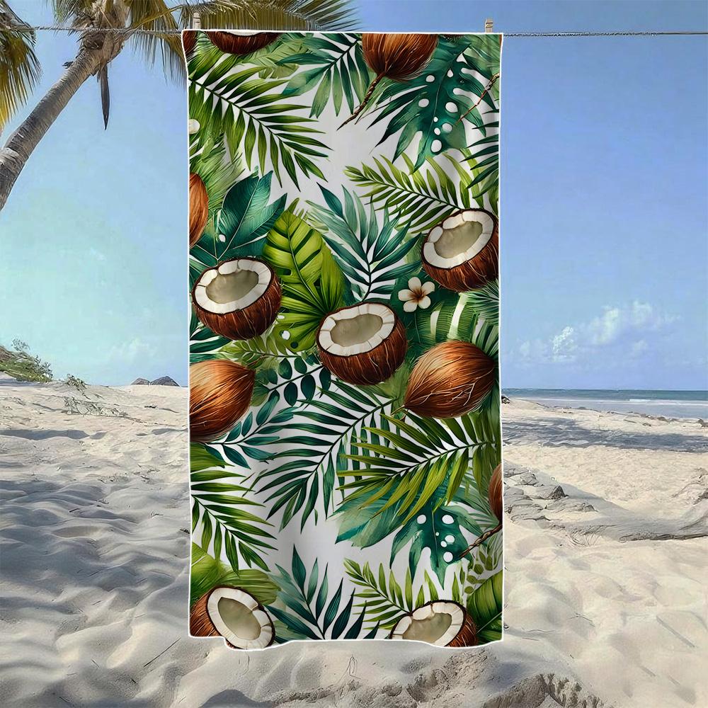 Tropical Beach & Coconut Prints Beach Towel, Soft Quick-Drying, Perfect For Portable Outdoor Travel, Camping And Summer Beach W40*H60(CM)
Tropical Beach & Coconut Prints Beach Towel, Soft Quick-Drying, Perfect For Portable Outdoor Travel, Camping And Summer Beach W40*H60(CM)