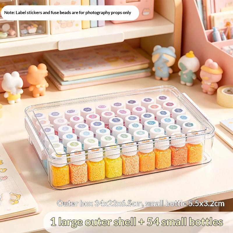 Portable Transparent Perler Bead Storage Box Large Capacity With Cover Perler Bead Packaging Box Dustproof Bead Storage Bottle onesize
Portable Transparent Perler Bead Storage Box Large Capacity With Cover Perler Bead Packaging Box Dustproof Bead Storage Bottle onesize