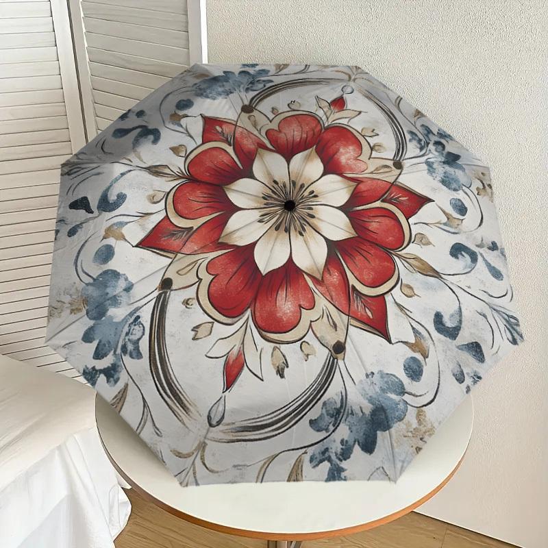 1pc Red Floral Mandala Design Umbrella with Plastic Handle,Suitable for All Seasons Home Travel Outdoor UmbrellaDD1340
1pc Red Floral Mandala Design Umbrella with Plastic Handle,Suitable for All Seasons Home Travel Outdoor UmbrellaDD1340
