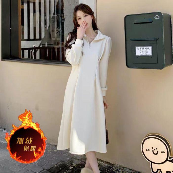 Heart neckline zipper fleece dress autumn and winter new women s gentle wind inside with coat inside with medium and long dress children 3XL
Heart neckline zipper fleece dress autumn and winter new women s gentle wind inside with coat inside with medium and long dress children 3XL