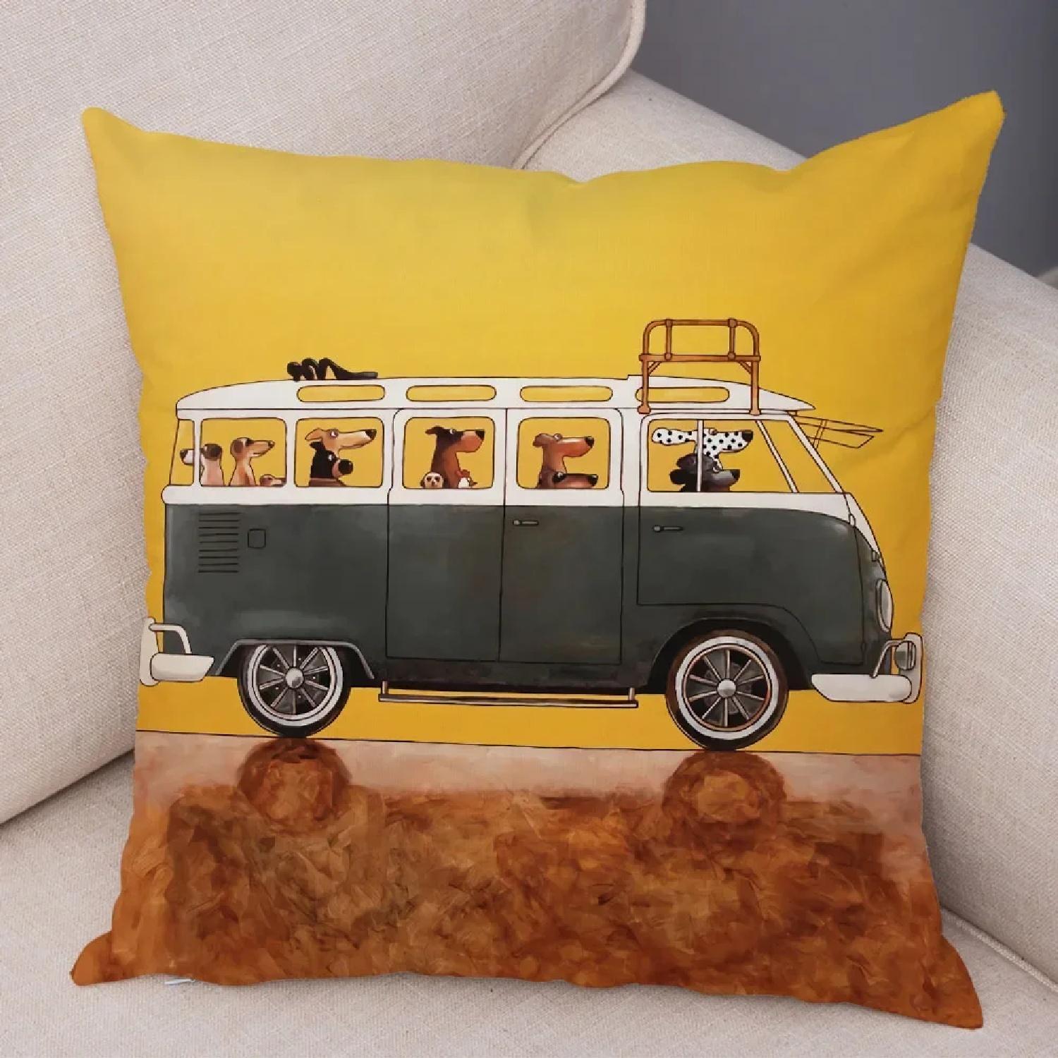 ful cartoon driving bus dog cute pet print cushion for home living room sofa car decoration pillowcase,(2) 66x66cm
ful cartoon driving bus dog cute pet print cushion for home living room sofa car decoration pillowcase,(2) 66x66cm