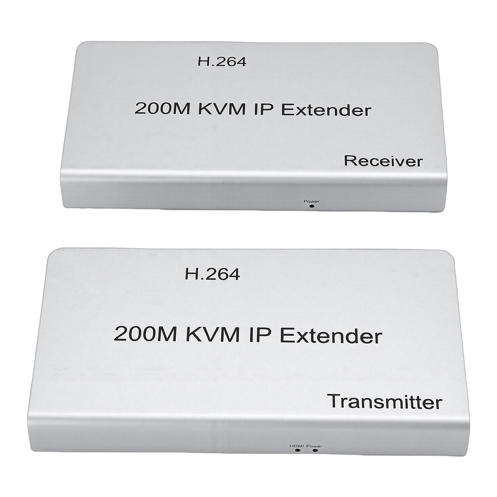KVM HD USB Extender with Wide IR Over Cat5e Cat6 656.2ft RJ45 KVM Over IP HD Extender for PC HDTV Display US Plug
KVM HD USB Extender with Wide IR Over Cat5e Cat6 656.2ft RJ45 KVM Over IP HD Extender for PC HDTV Display US Plug
