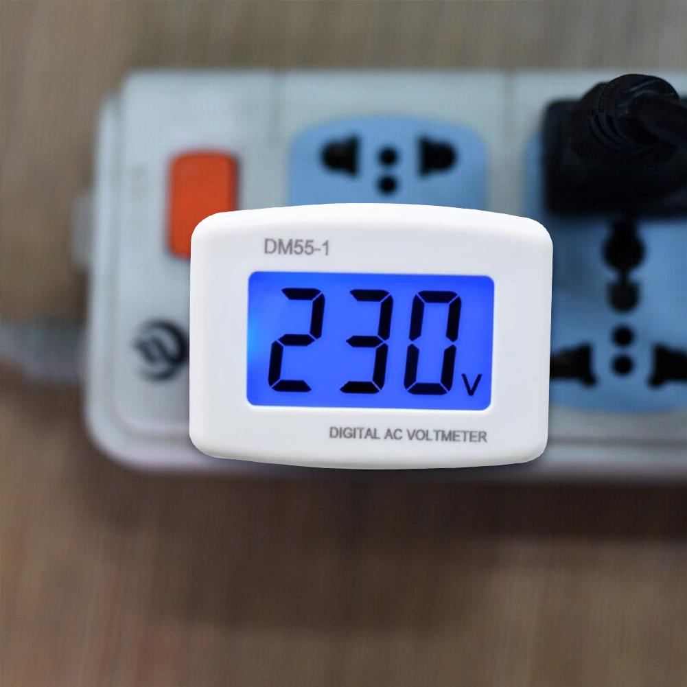 DM55-1 AC 80-300V Digital Voltmeter LCD Display 110V 220V EU US Plug Socket Voltage Tester Wall Flat Voltage Meter
DM55-1 AC 80-300V Digital Voltmeter LCD Display 110V 220V EU US Plug Socket Voltage Tester Wall Flat Voltage Meter
