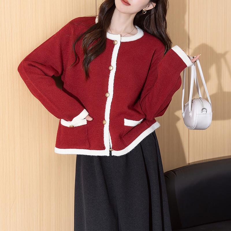 TonLion Women s Color-Block Round Neck Cardigan L
TonLion Women s Color-Block Round Neck Cardigan L