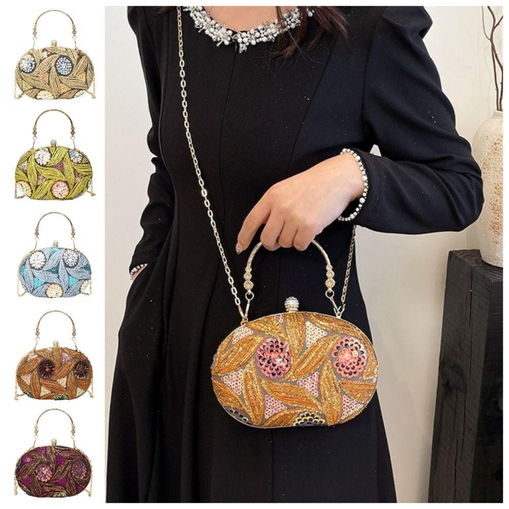 Glitter Ladies Clutch Bag Embroidery Shiny Crossbody Bag Retro Elegant Handbag Women фіолетовий
Glitter Ladies Clutch Bag Embroidery Shiny Crossbody Bag Retro Elegant Handbag Women фіолетовий