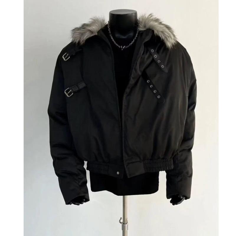 Men s Winter American Style Fur Collar Cotton Jacket - Short, Thick Golden Eagle Coat with Deconstructed Design XXL чорний
Men s Winter American Style Fur Collar Cotton Jacket - Short, Thick Golden Eagle Coat with Deconstructed Design XXL чорний