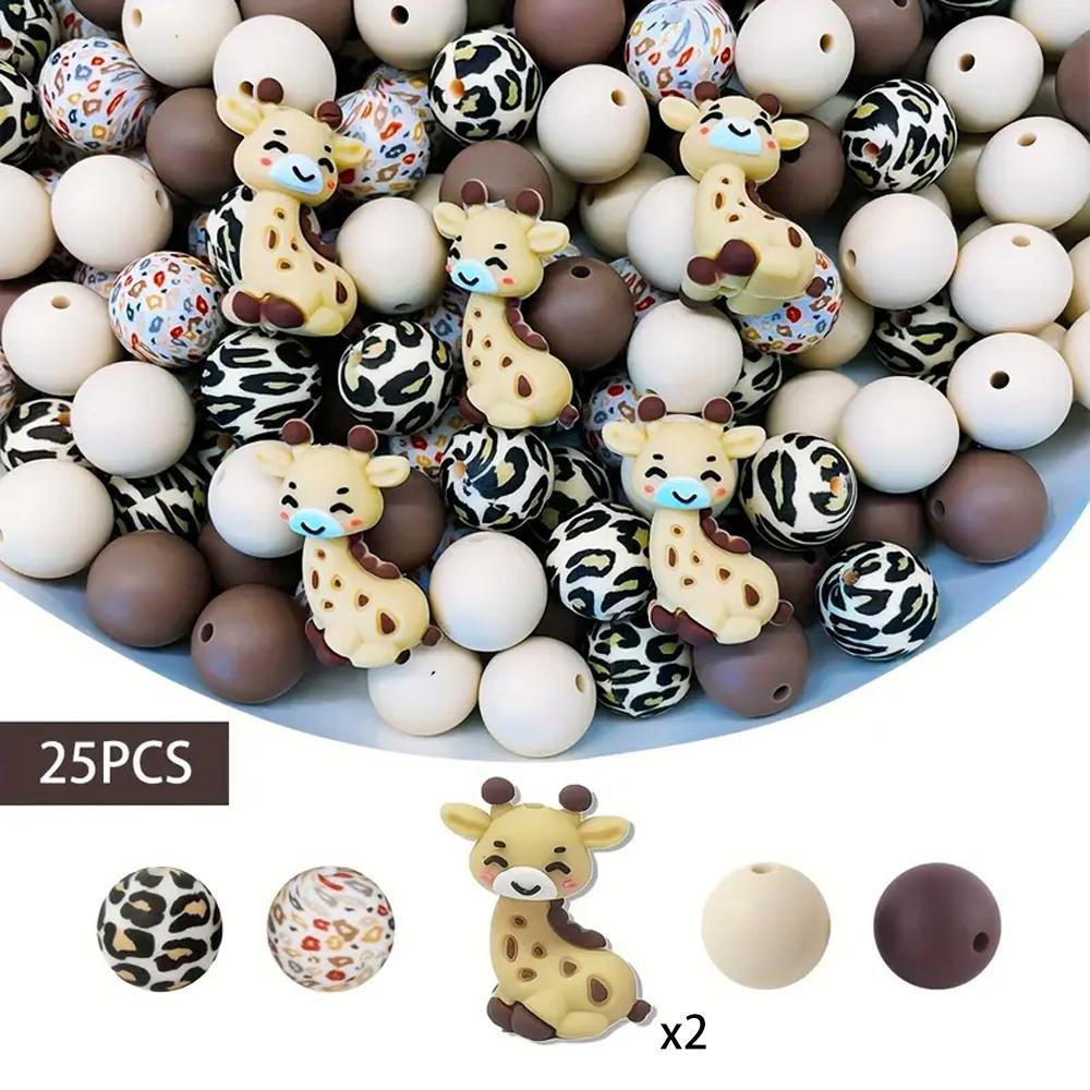 25/98PCS 3D animal silicone bead set, bead pen set, perfect for DIY handmade crafts such as keychains, necklaces, bracelets, etc
25/98PCS 3D animal silicone bead set, bead pen set, perfect for DIY handmade crafts such as keychains, necklaces, bracelets, etc