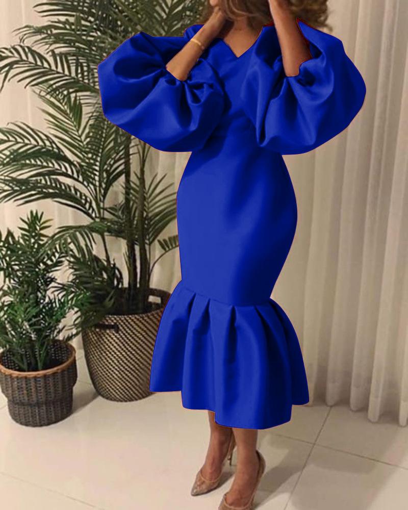 Source African Large Size Women s Fashion Solid Color V-Neck Bubble Long Sleeve Fishtail Skirt Dress 5XL синій
Source African Large Size Women s Fashion Solid Color V-Neck Bubble Long Sleeve Fishtail Skirt Dress 5XL синій