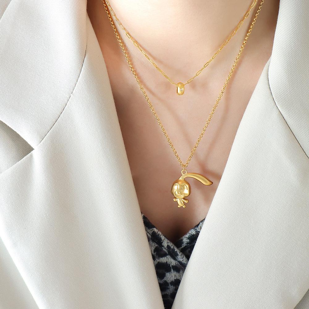 Новое персонализированное ожерелье с подвеской в виде кролика в китайском стиле, натальный знак зодиака, титановая сталь, позолоченная двухслойная позолоченная ключичная цепочка
Новое персонализированное ожерелье с подвеской в виде кролика в китайском стиле, натальный знак зодиака, титановая сталь, позолоченная двухслойная позолоченная ключичная цепочка